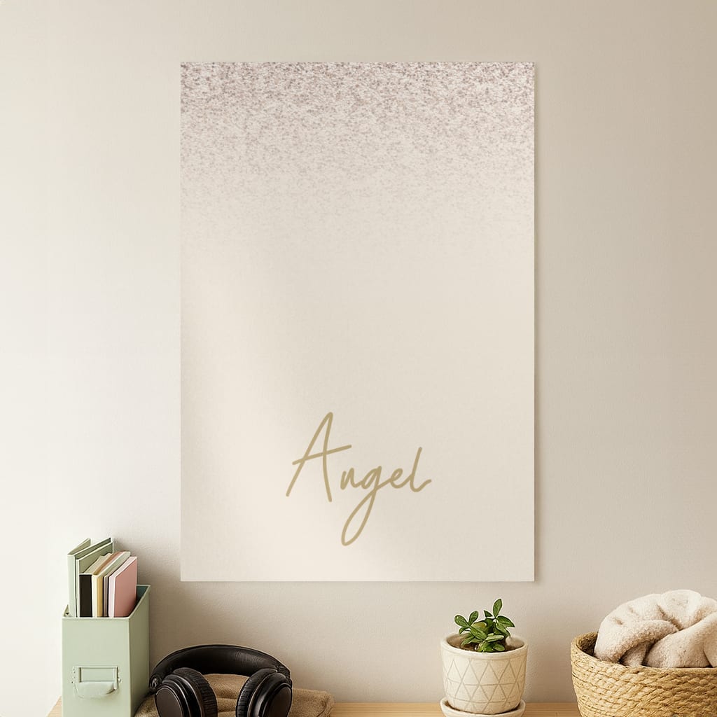 Peach Glitter Personalised Name Poster