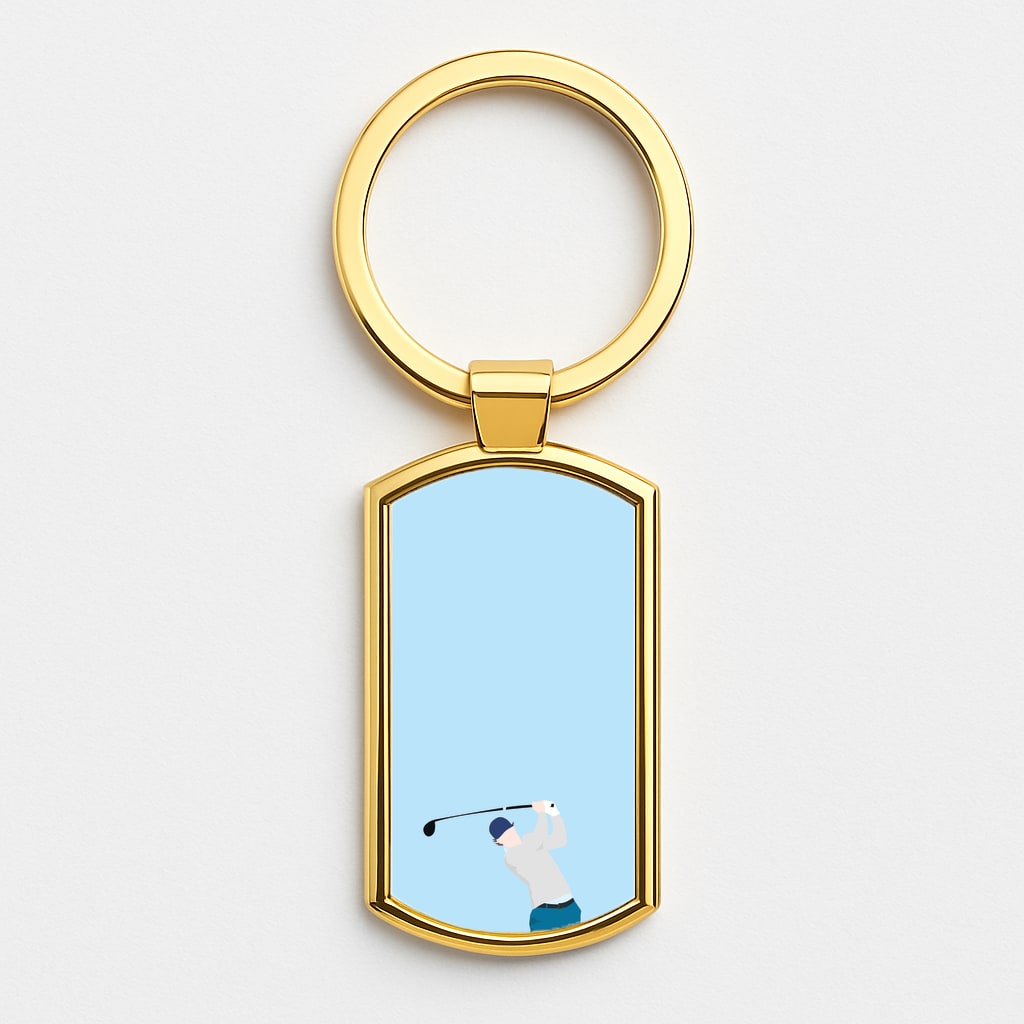 Ryder - Golf Gold Keyring