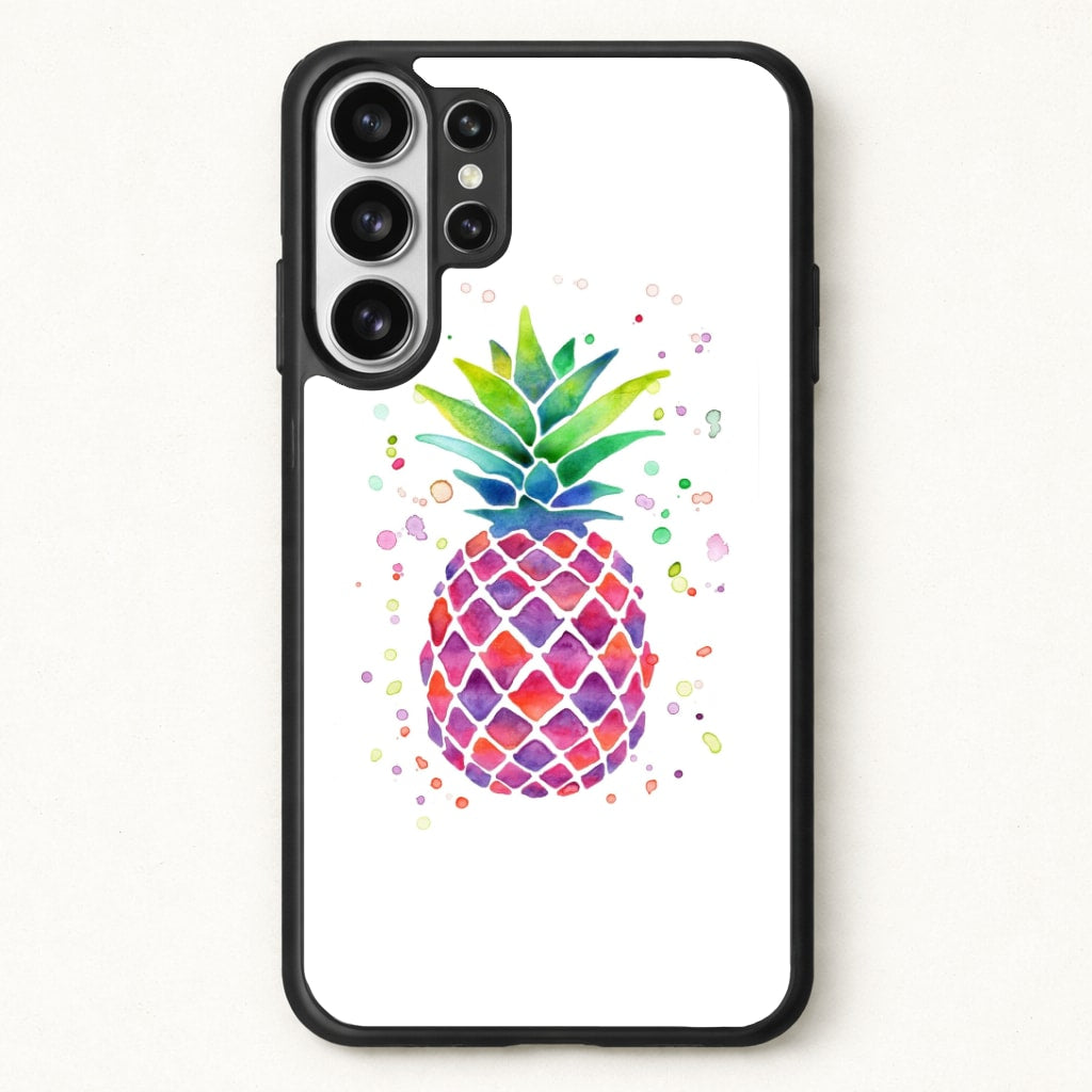 Watercolour Pineapple Phone Case for Galaxy S26 Ultra
