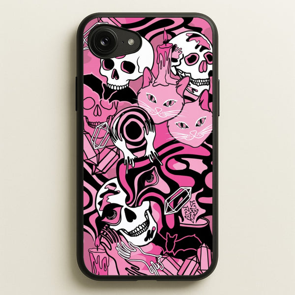 Pink Occult Doodle Collage Phone Case - iPhone 16e / Standard
