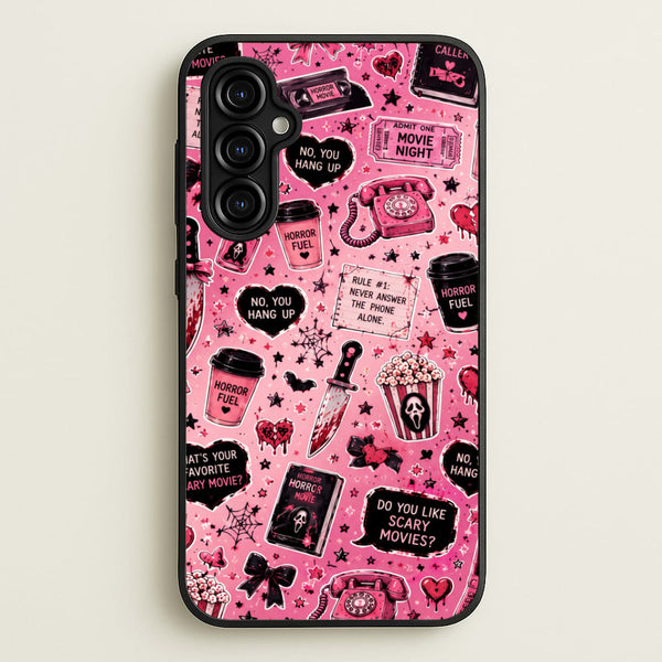 Horror Movie Pink Pattern Phone Case - Galaxy A54 / Standard