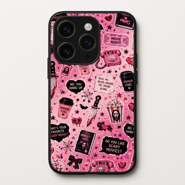 Horror Movie Pink Pattern Phone Case - iPhone 15 Pro Max / Standard