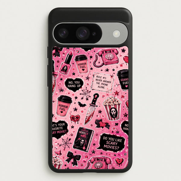 Horror Movie Pink Pattern Phone Case - Google Pixel 10 / 10 Pro / Standard