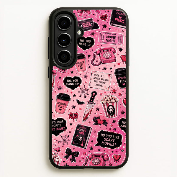 Horror Movie Pink Pattern Phone Case - Galaxy A56 / Standard