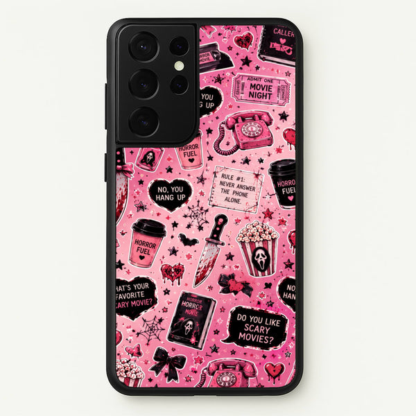 Horror Movie Pink Pattern Phone Case - Galaxy S21 Ultra / Standard