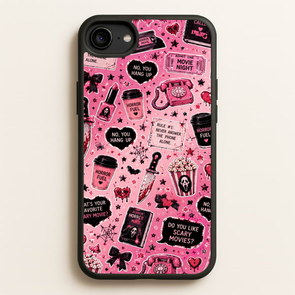 Horror Movie Pink Pattern Phone Case - iPhone 6 / 7 / 8 / SE / Standard