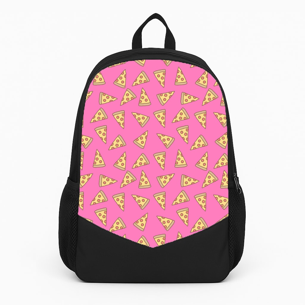 Pizza Pattern Large Backpack
