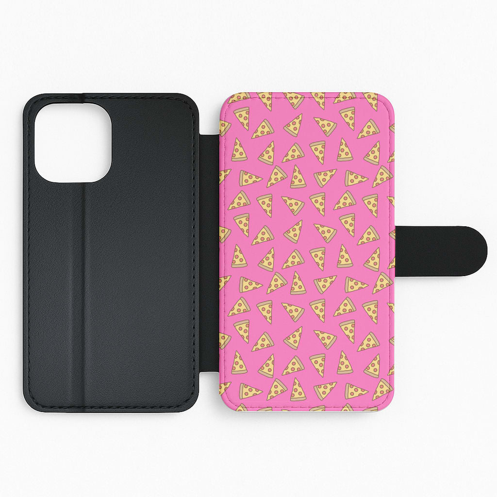 Pizza Pattern Flip Phone Case
