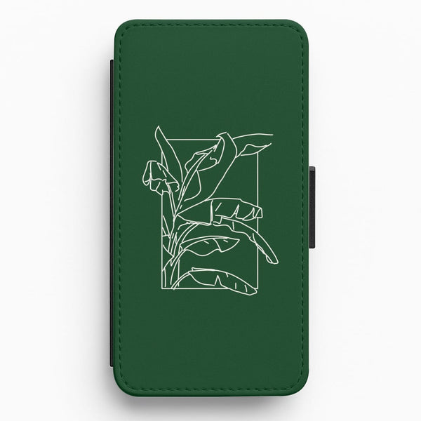 Green Leaf - Foliage Flip / Wallet Phone Case