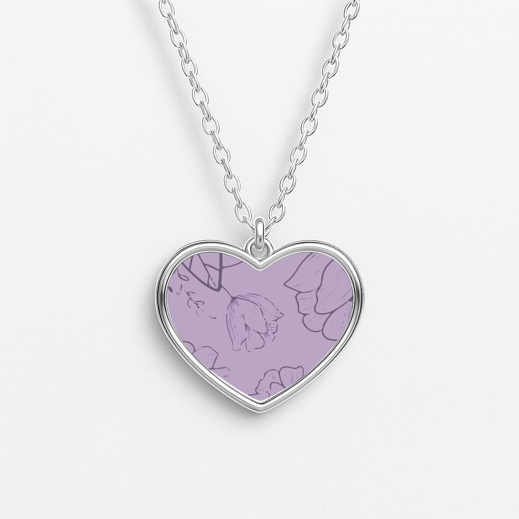 Tulips - Foliage Heart Necklace