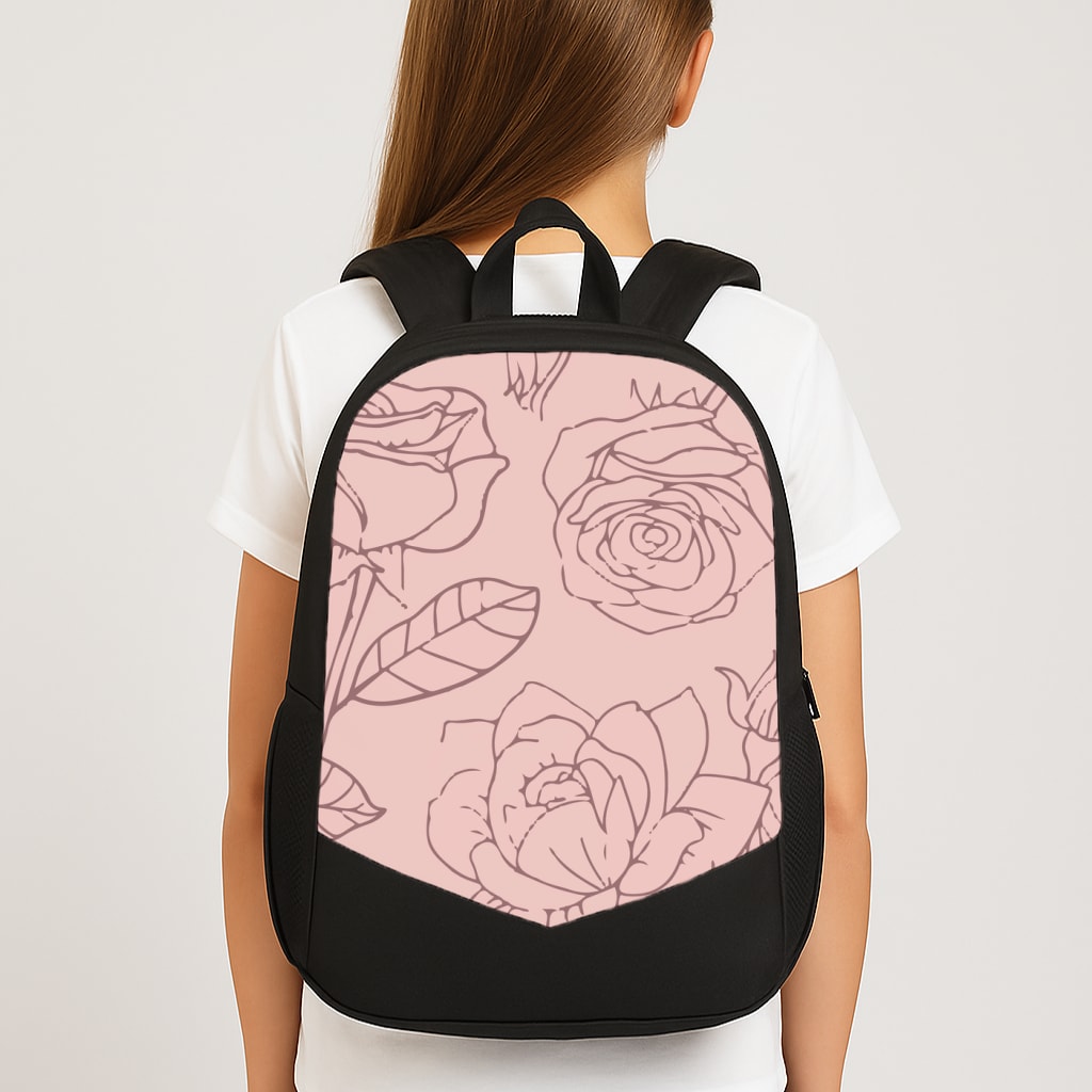 Roses - Foliage Large School Bag