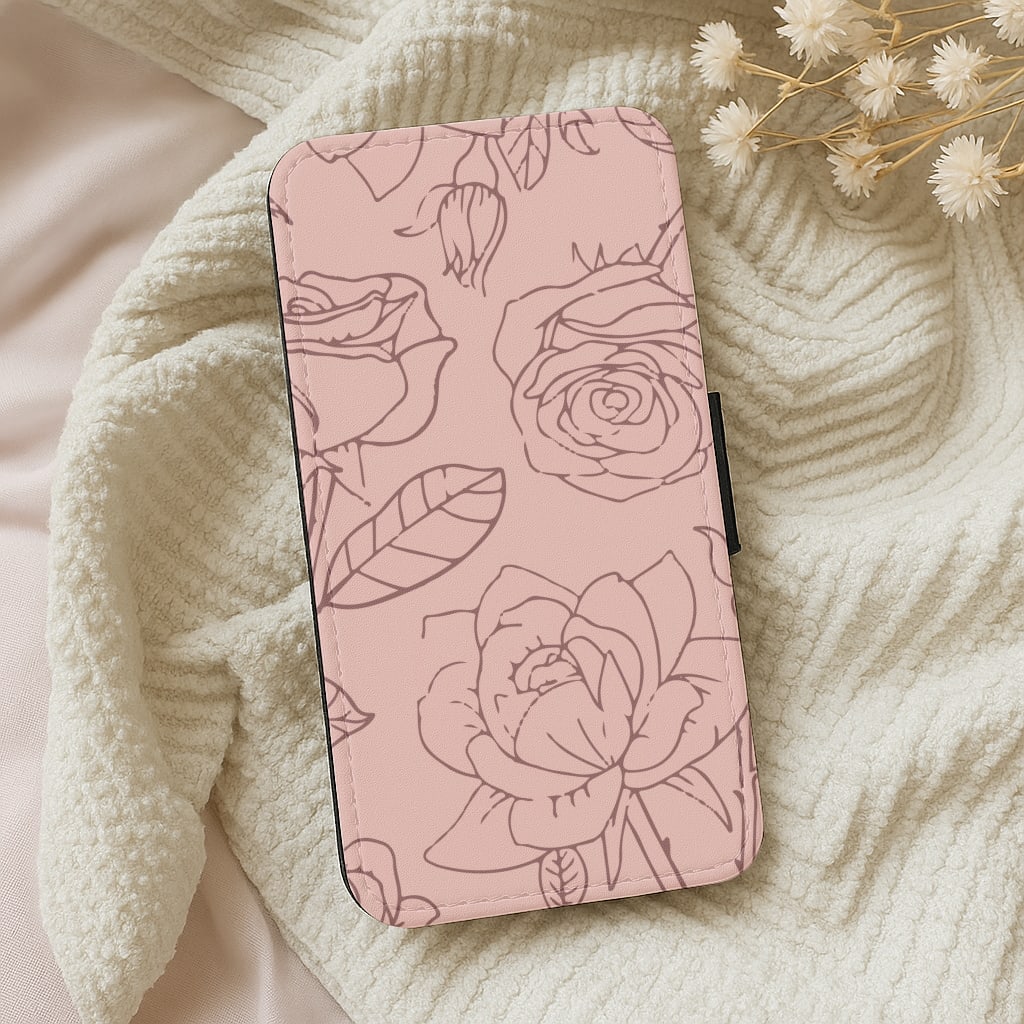 Roses - Foliage Wallet Phone Case