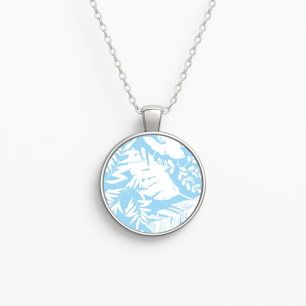 Leaf Pattern - Foliage Circle Necklace