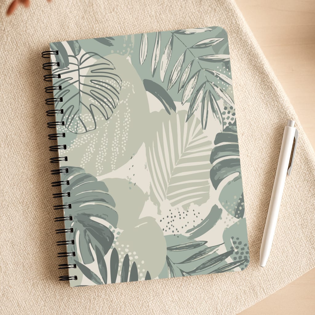 Green Leaf Pattern - Foliage Notepad