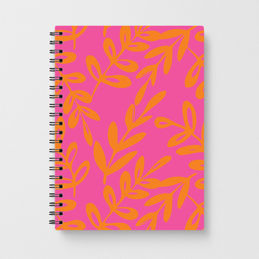 Pink & Orange Leaves - Foliage Notebook