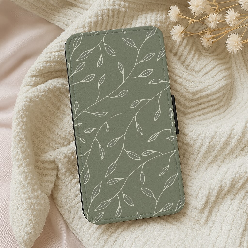 Thin Leaves - Foliage Wallet Phone Case