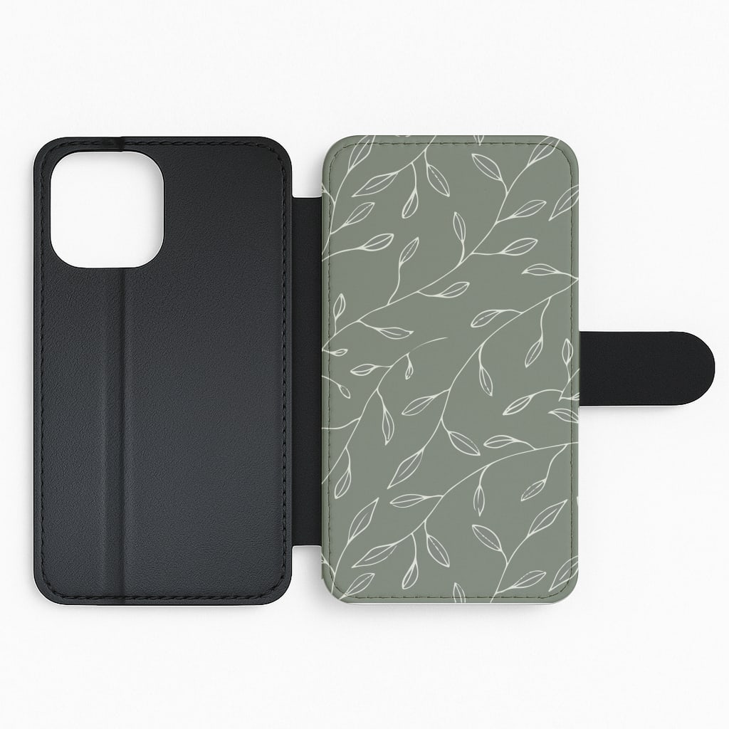 Thin Leaves - Foliage Flip Phone Case