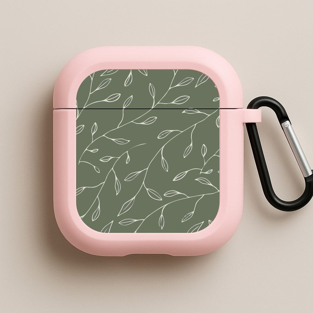 Thin Leaves - Foliage Pink AirPods Case