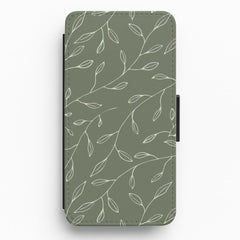 Thin Leaves - Foliage Flip / Wallet Phone Case