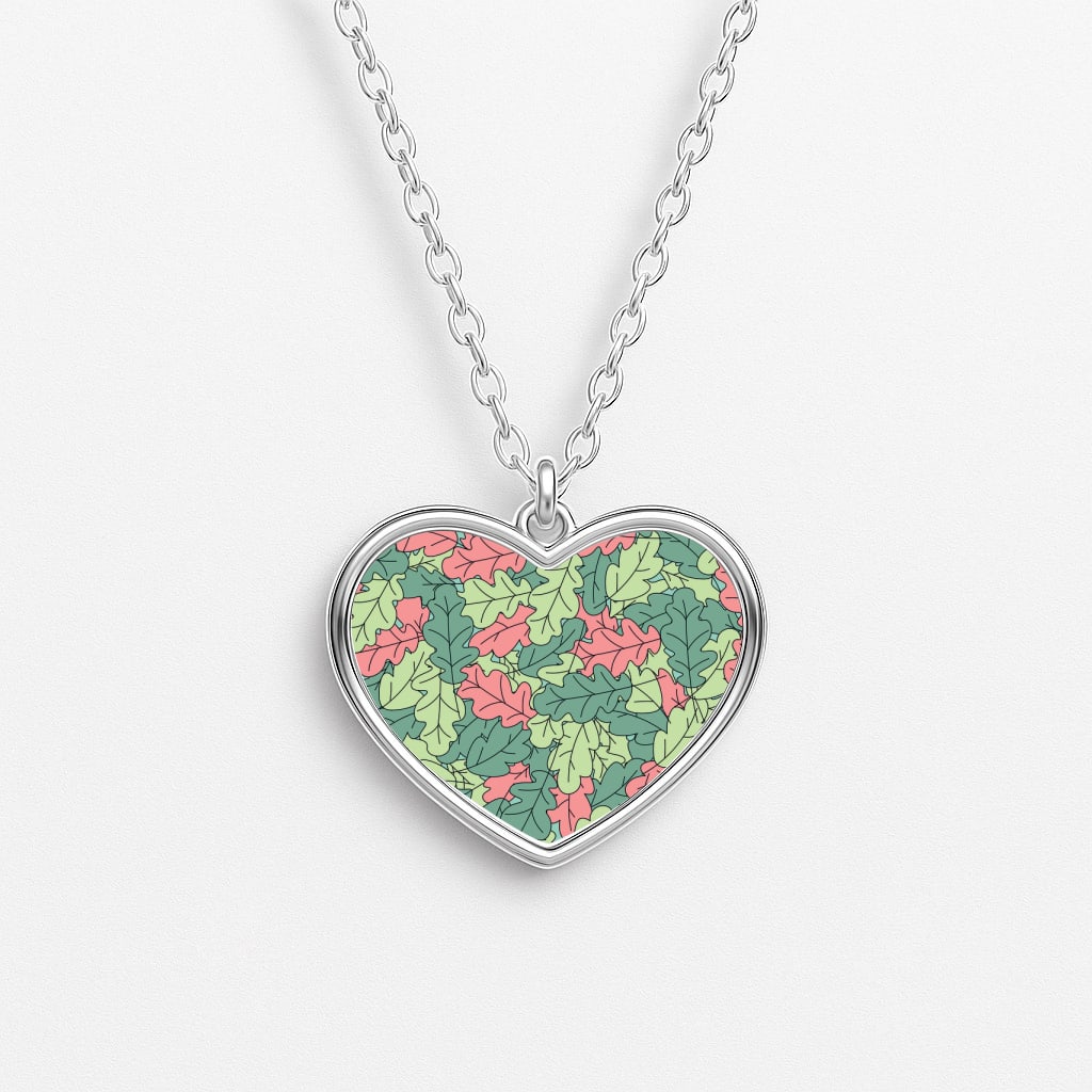 Leaves - Foliage Heart Necklace
