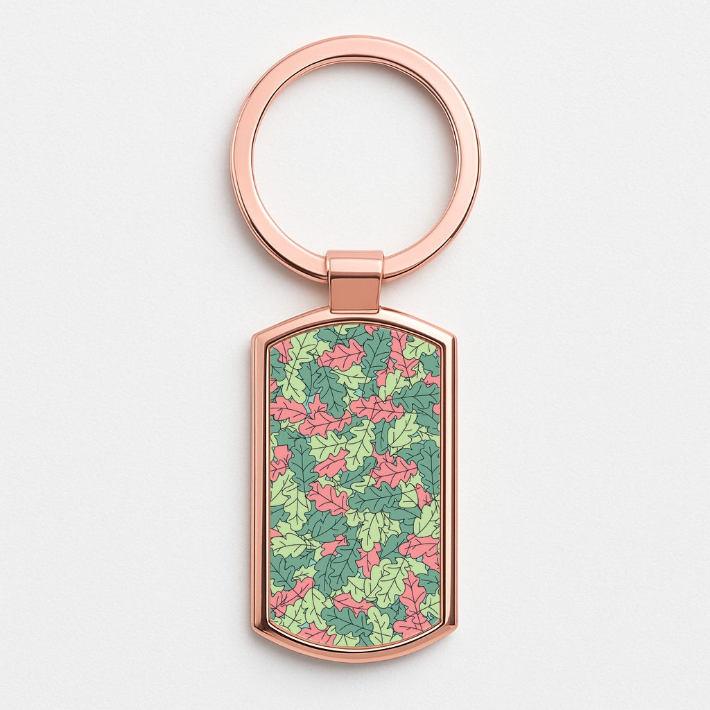 Leaves - Foliage Rose Gold Keyring