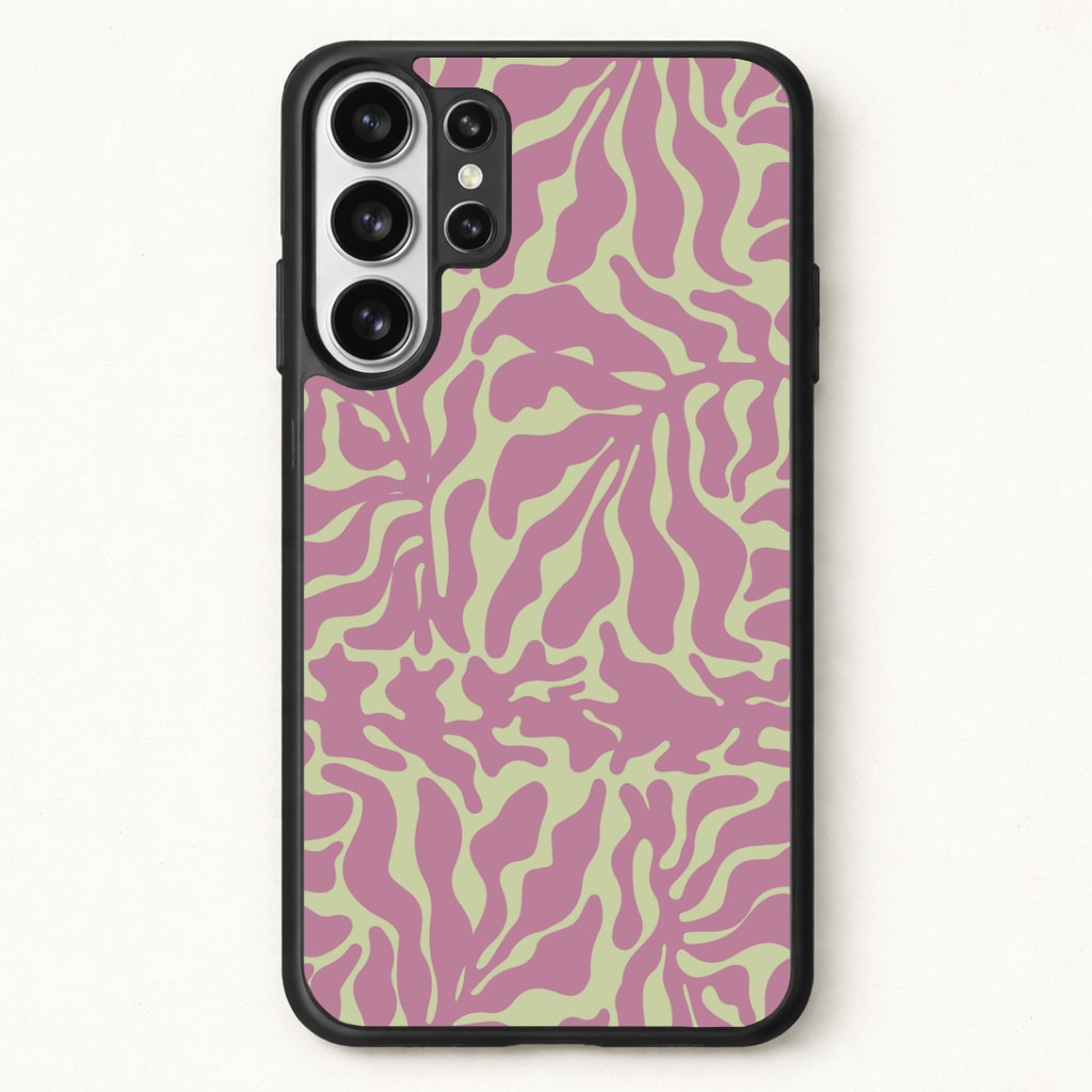 Pink Leaves - Foliage Phone Case for Galaxy S26 Ultra