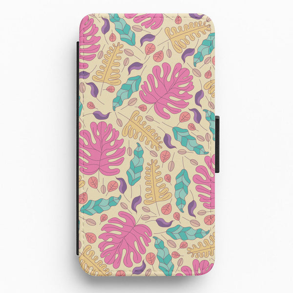 Multi Coloured Leaves - Foliage Flip / Wallet Phone Case