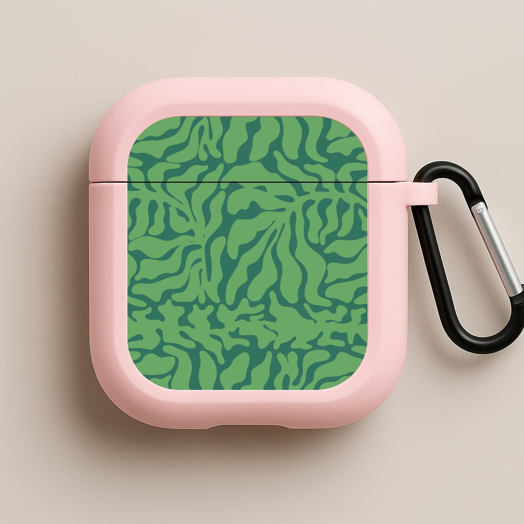 Green Leaves - Foliage Pink AirPods Case