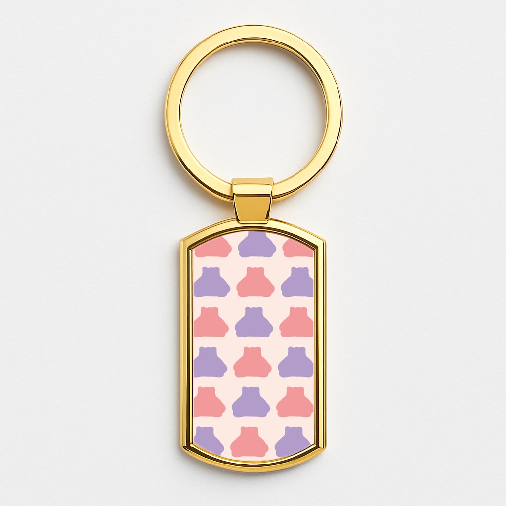 Snorlex pattern Gold Keyring