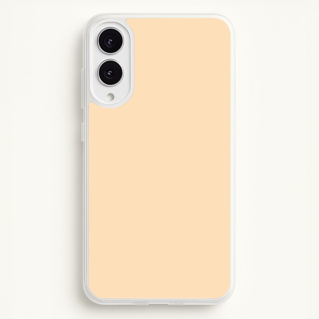 Back To Casics - Pretty Pastels - Plain Orange - Plain Phone Case for Galaxy S25 Edge