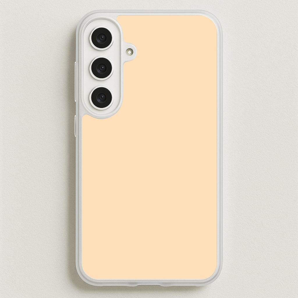 Back To Casics - Pretty Pastels - Plain Orange Phone Case for Galaxy S25FE