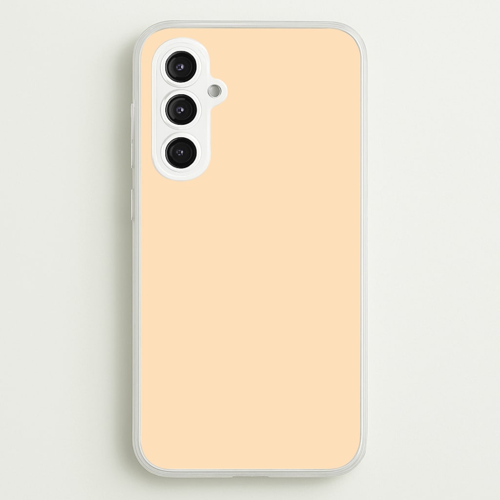 Back To Casics - Pretty Pastels - Plain Orange - Plain Phone Case for Galaxy S23FE