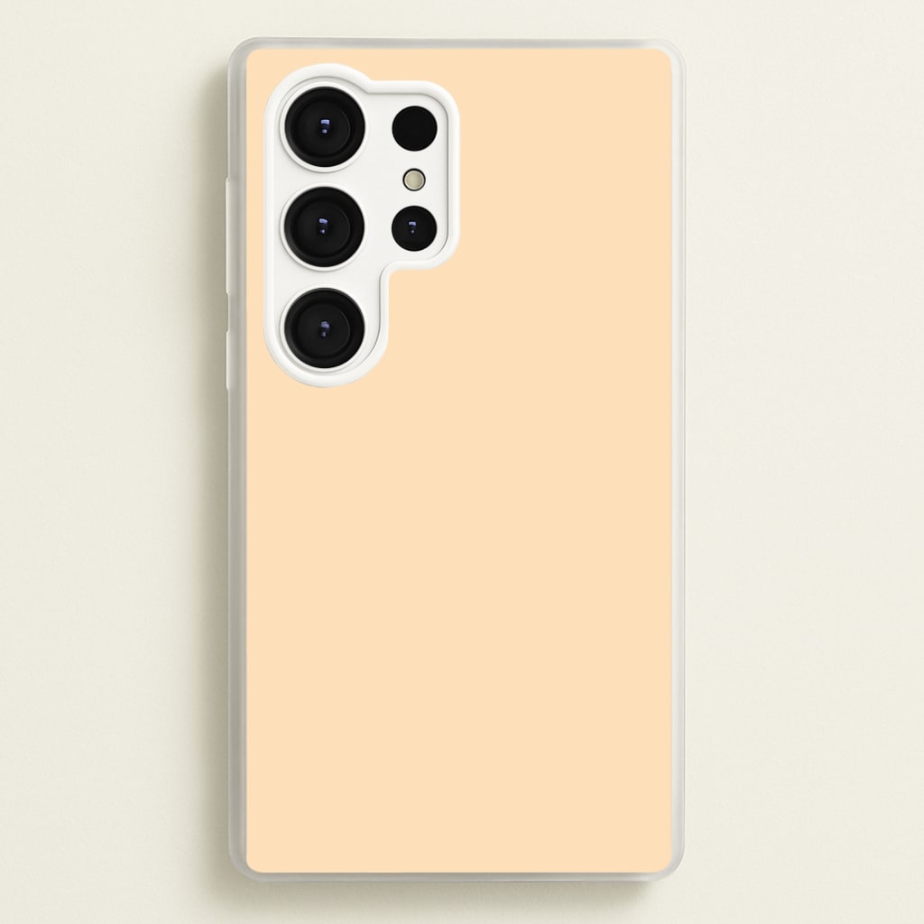 Back To Casics - Pretty Pastels - Plain Orange - Plain Phone Case for Galaxy S25 Ultra