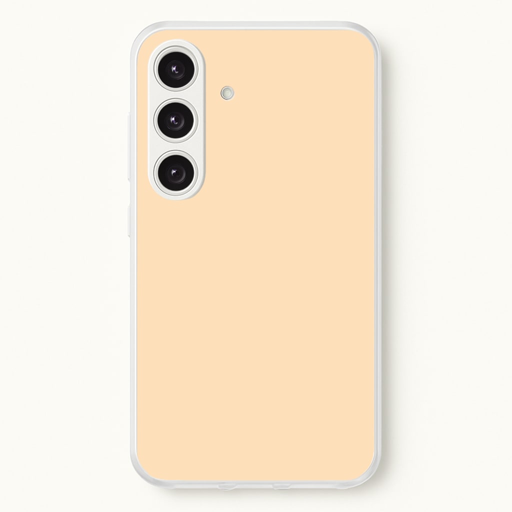 Back To Casics - Pretty Pastels - Plain Orange - Plain Phone Case for Galaxy S24