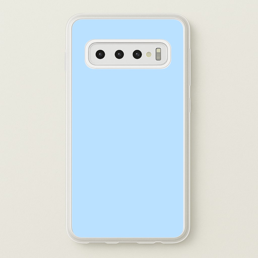 Back To Casics - Pretty Pastels - Plain Blue - Plain Phone Case for Galaxy S10