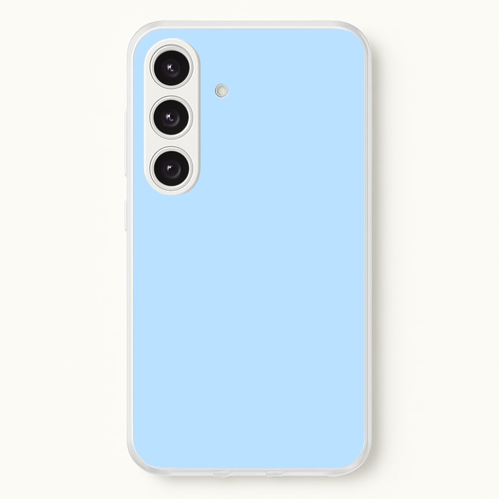 Back To Casics - Pretty Pastels - Plain Blue - Plain Phone Case for Galaxy S24FE