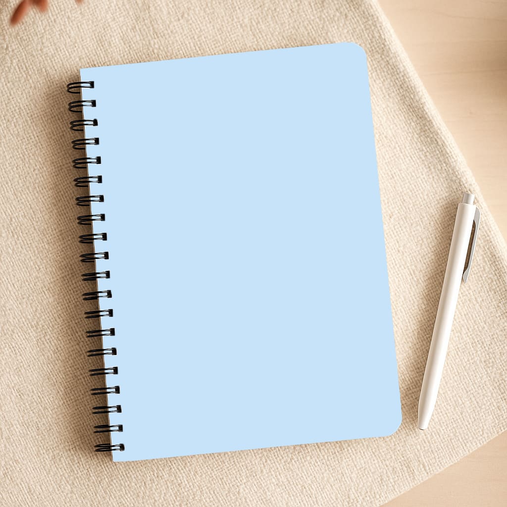 Back To Casics - Pretty Pastels - Plain Blue Notepad