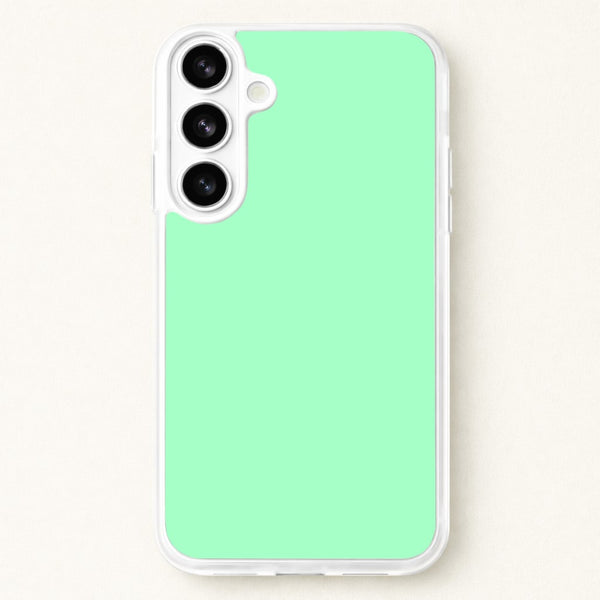 Back To Casics - Pretty Pastels - Plain Green Phone Case for Galaxy S26