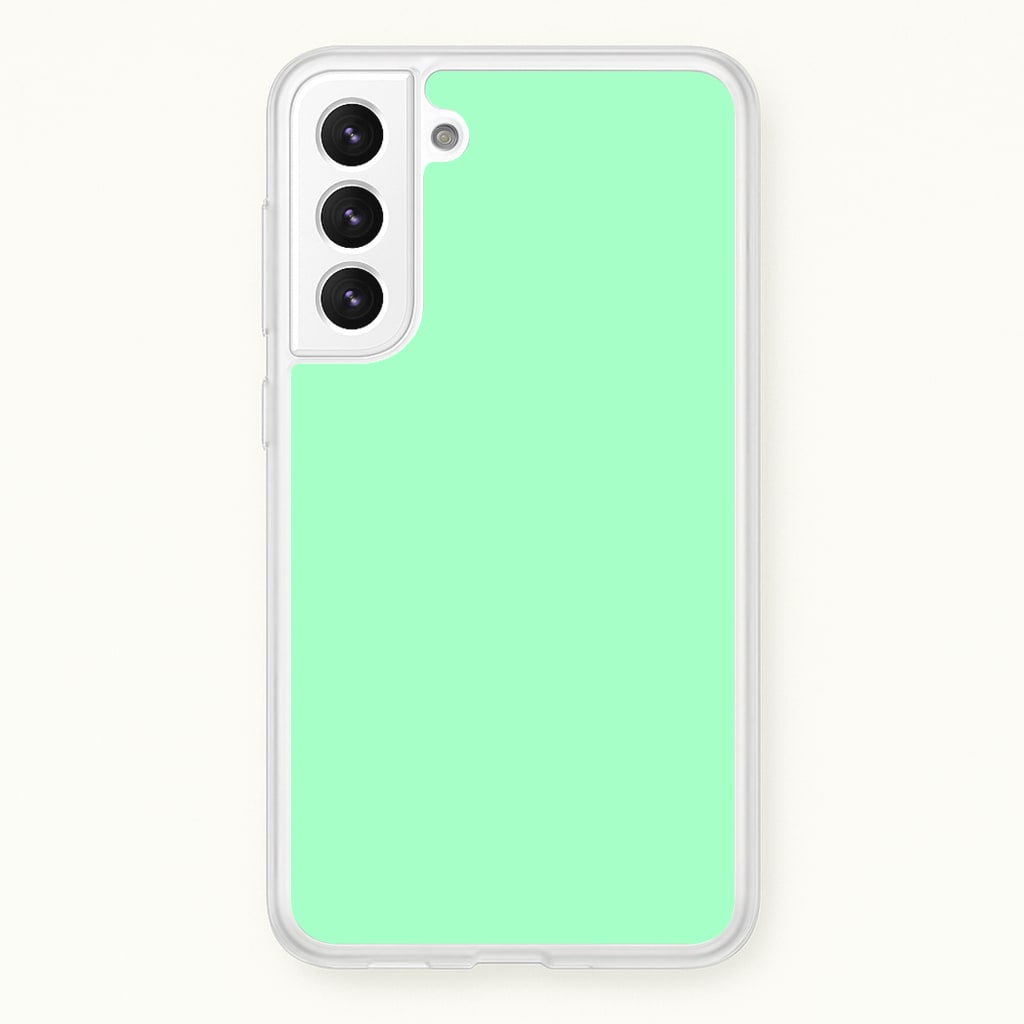 Back To Casics - Pretty Pastels - Plain Green - Plain Phone Case for Galaxy S21