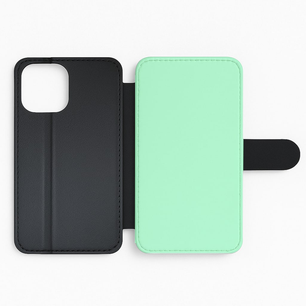 Back To Casics - Pretty Pastels - Plain Green Flip Phone Case