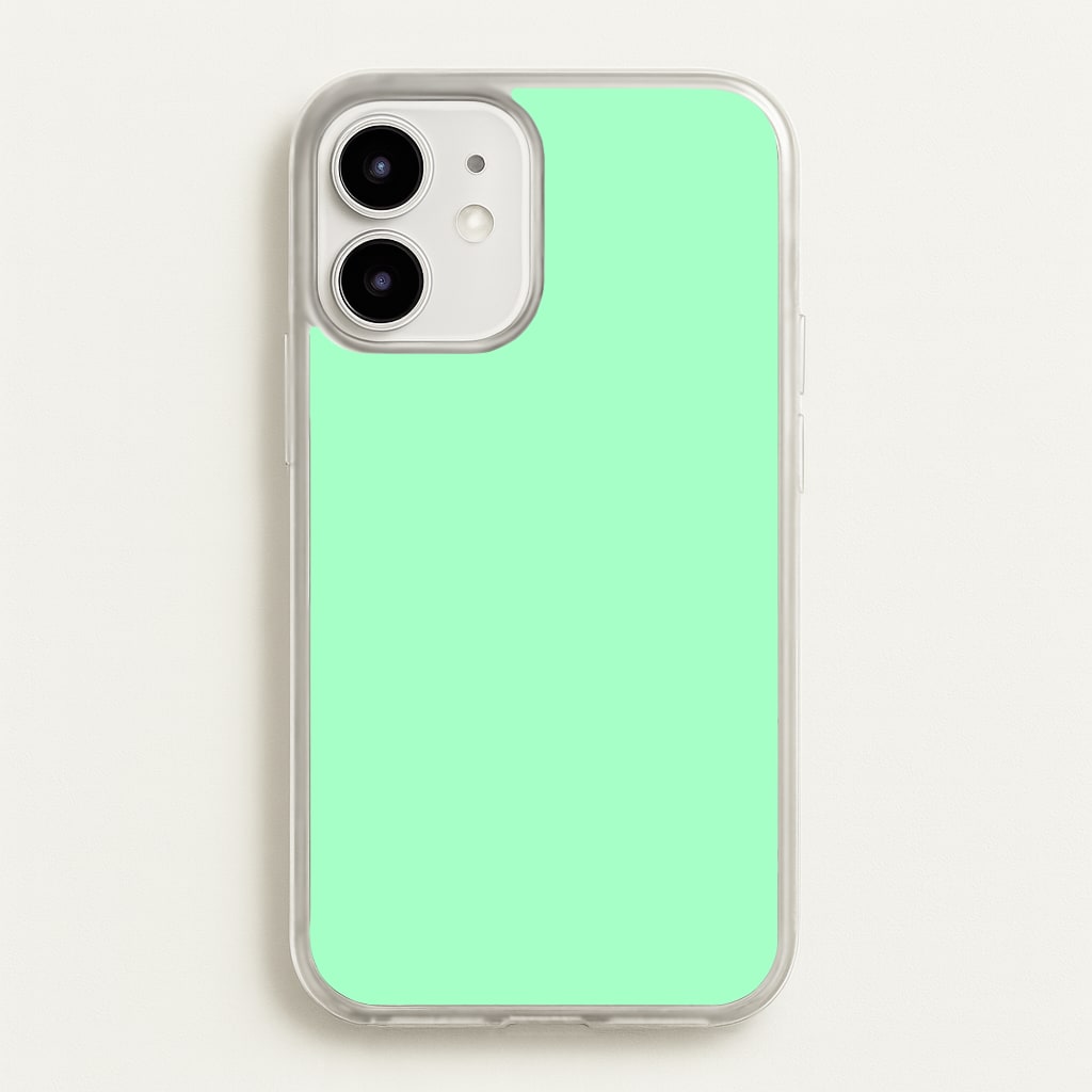 Back To Casics - Pretty Pastels - Plain Green - Plain Phone Case for iPhone 12 Mini
