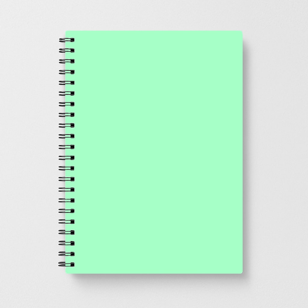 Back To Casics - Pretty Pastels - Plain Green Notebook