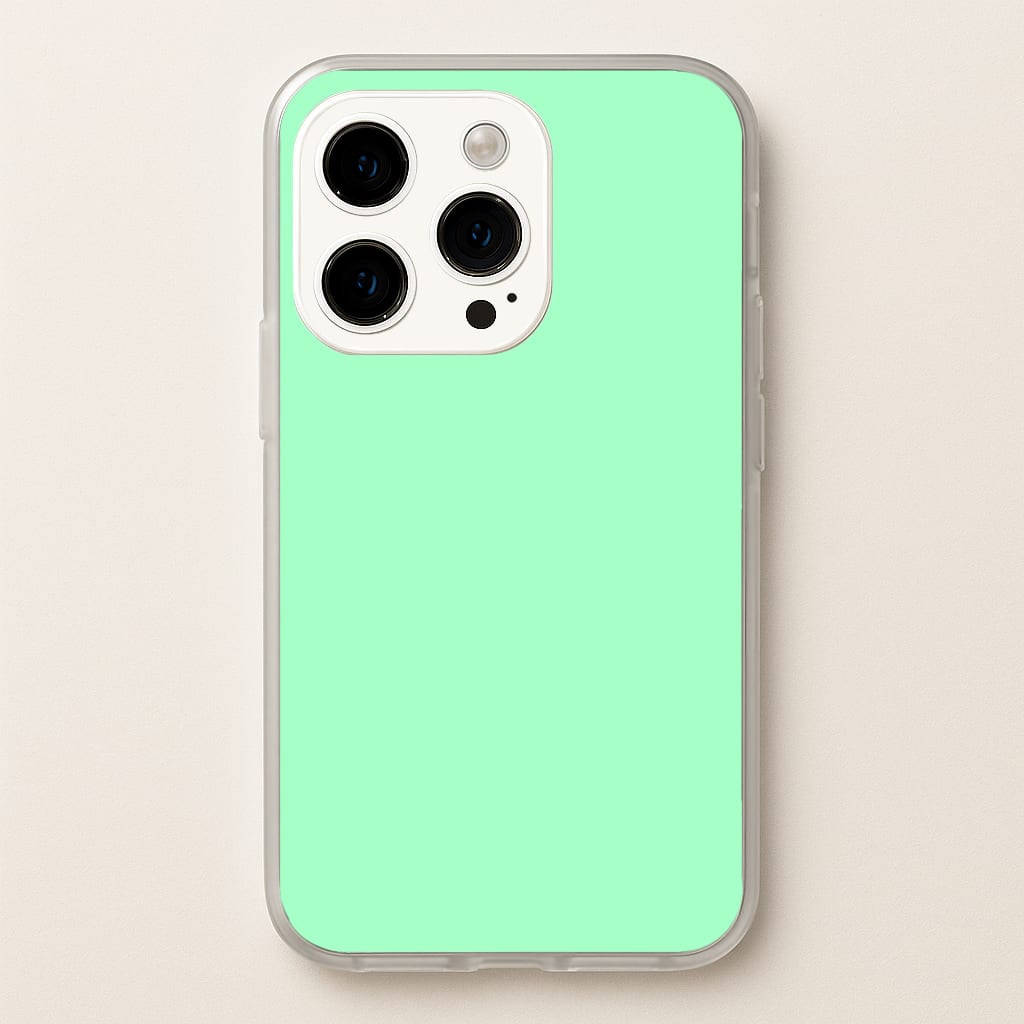 Back To Casics - Pretty Pastels - Plain Green - Plain Phone Case for iPhone 15 Pro