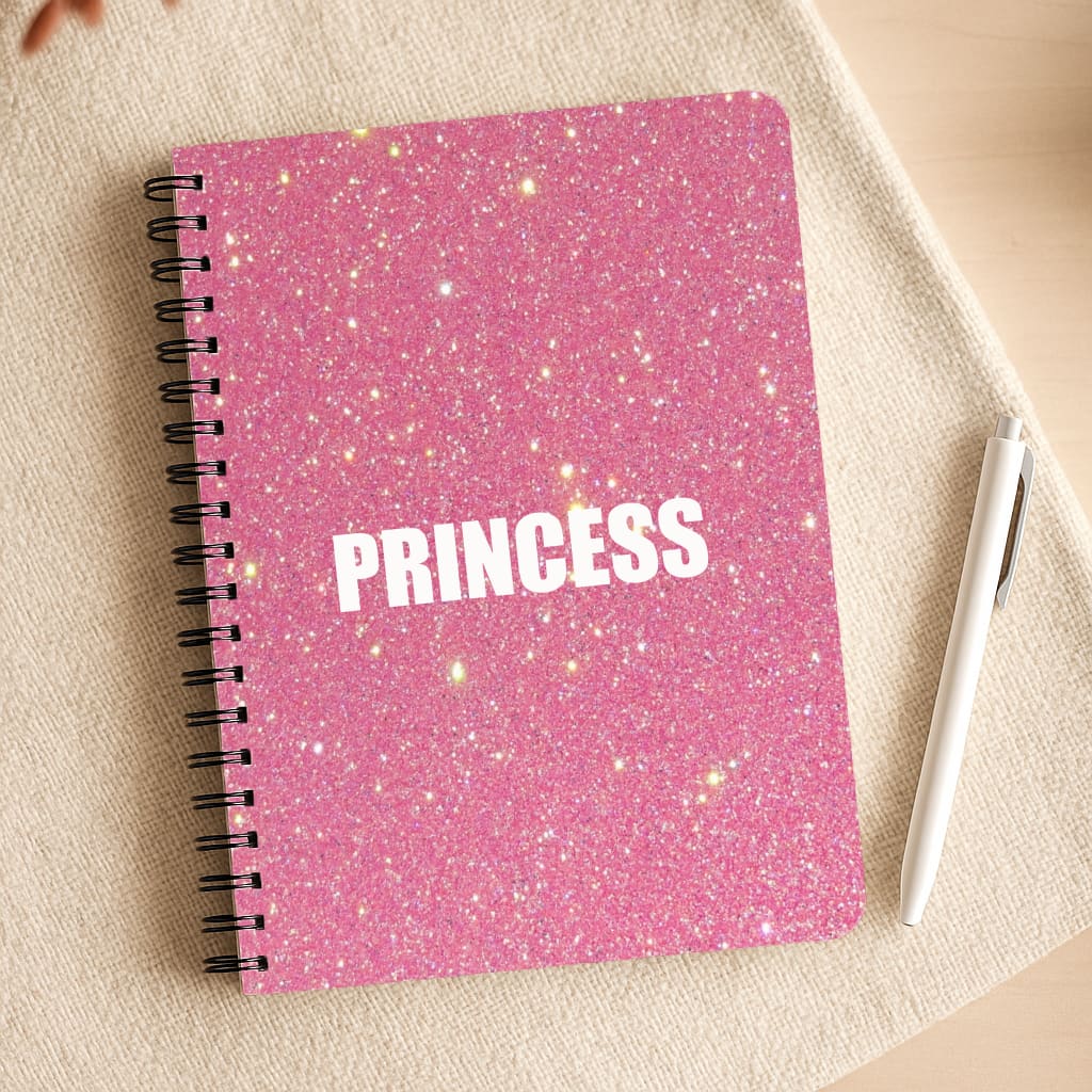 Glittery Pink Princess Notepad