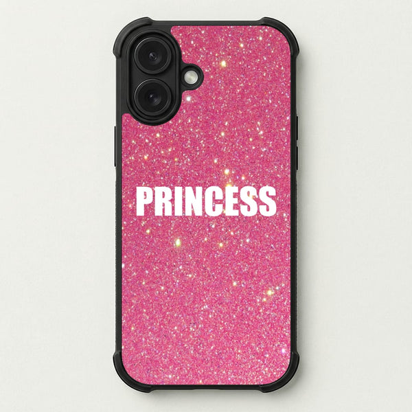 Glittery Pink Princess Phone Case — Bumper case