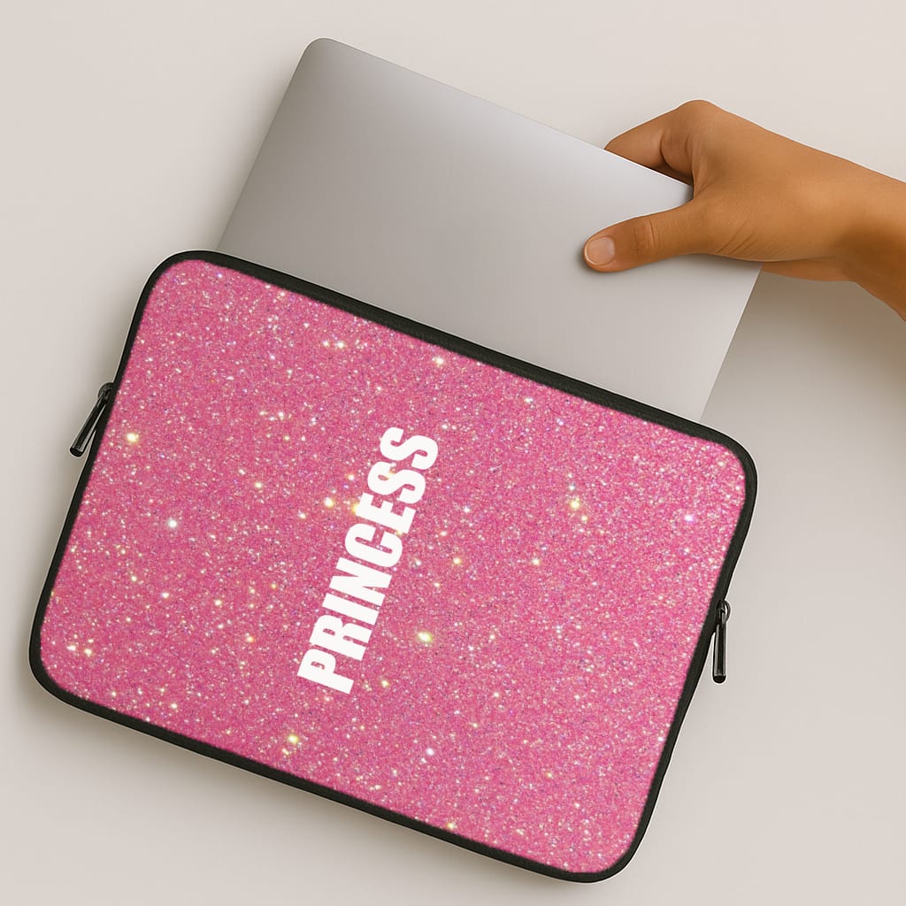 Glittery Pink Princess MacBook Case