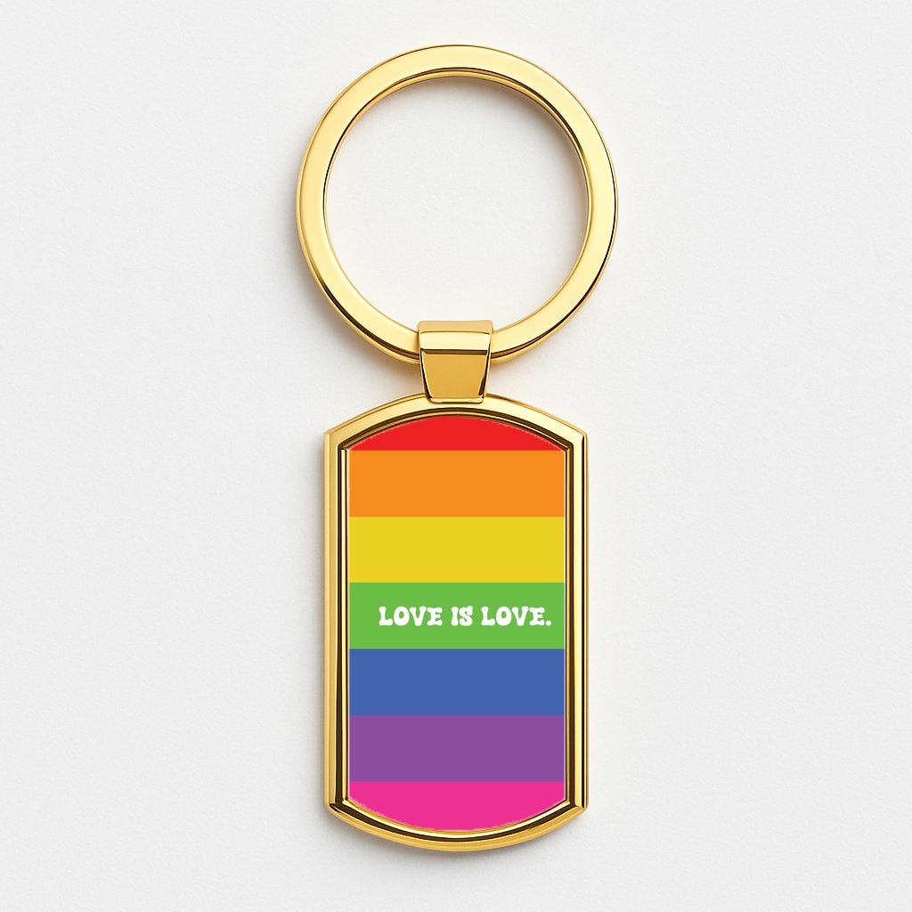 Love Is Love - Pride Gold Keyring
