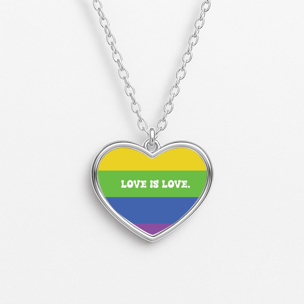 Love Is Love - Pride Heart Necklace