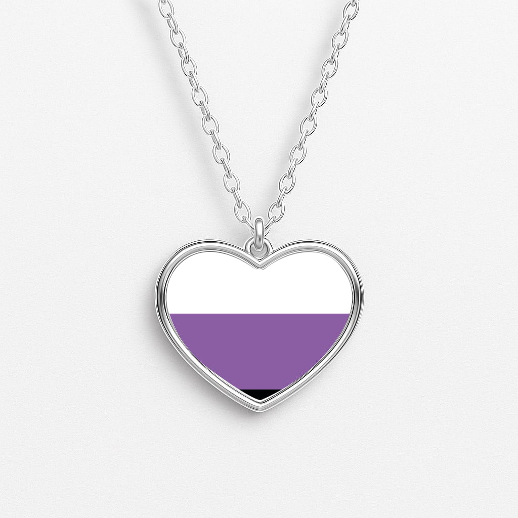 Non-Binary Flag - Pride Heart Necklace