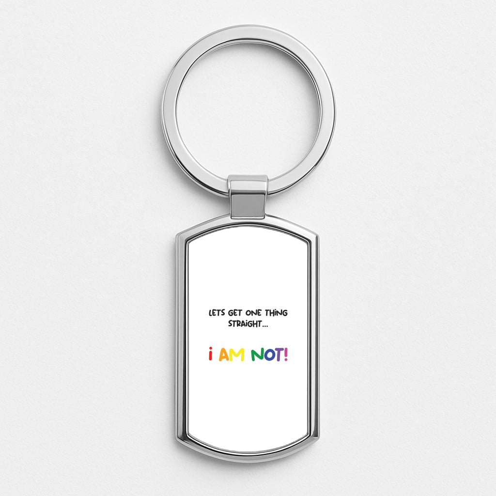 I Am Not - Pride Silver Keyring